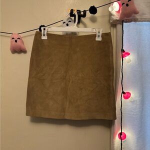 Banana Republic Camel Suede Mini Skirt